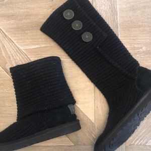 UGG Boots Classic Cardy Sweater  Black